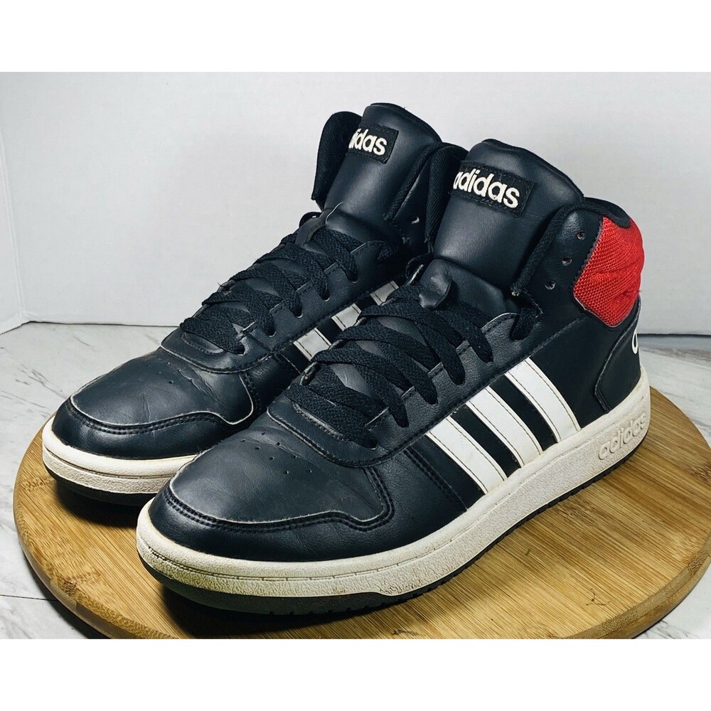 Adidas Mens Hoops 2.0 DB0079 Black Casual Shoes Sneakers Size 9